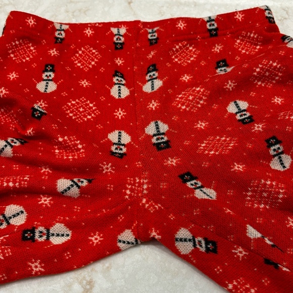 Snowman Fleece Leggings Size Medium - Picture 3 of 5